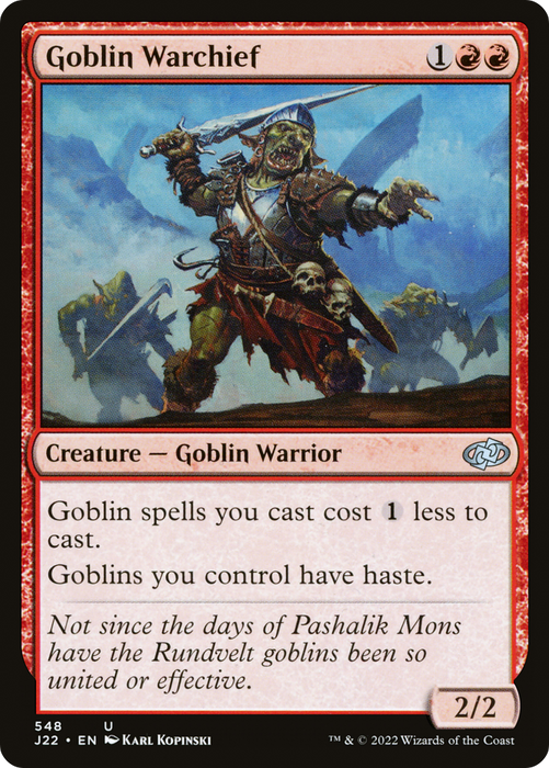 Goblin Warchief (J22-548) - uncommon