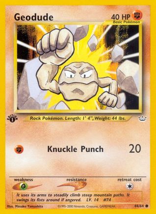 Geodude (044/64) - NR  - Common - 1st Edition