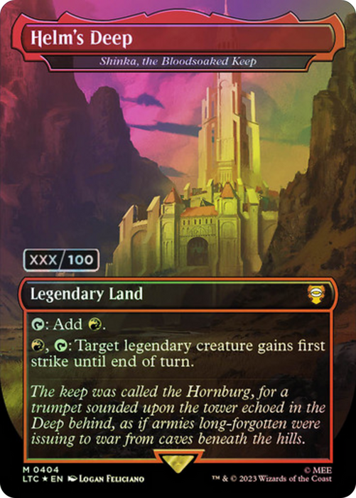 Shinka, the Bloodsoaked Keep (LTC-404Z) - mythic / Helm's Deep (Borderless) - Foil