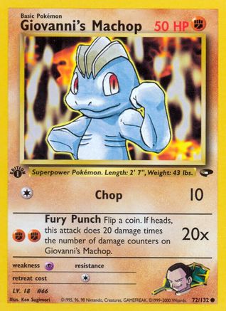 Giovanni's Machop (072/132) - GC  - Common - 1st Edition