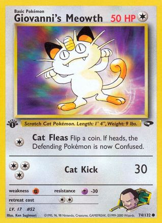 Giovanni's Meowth (74) (074/132) - GC  - Common - 1st Edition