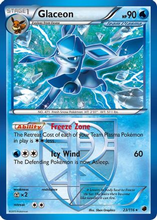 Glaceon (Team Plasma) (023/116) - PF  - Rare