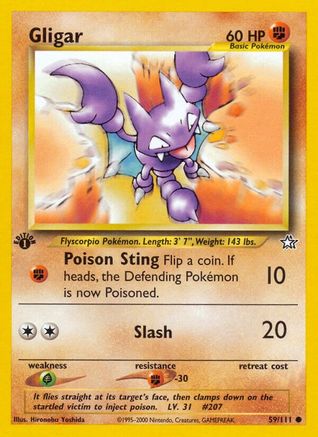 Gligar (059/111) - NG  - Common - 1st Edition