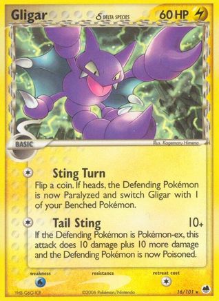 Gligar (Delta Species) (016/101) - DF  - Rare - Reverse Holofoil
