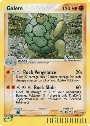 Golem (005) - D  - Holo Rare - Reverse Holofoil