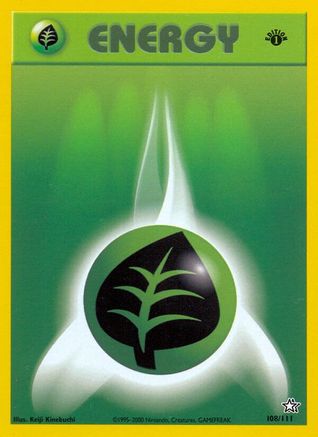 Grass Energy (108/111) - NG  - Common - 1st Edition
