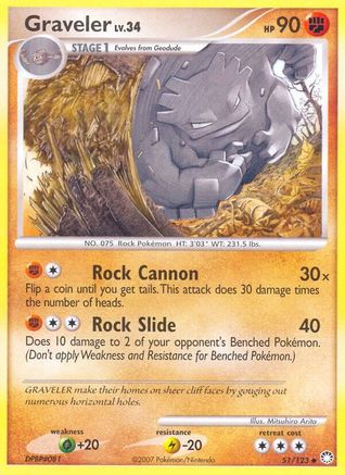 Graveler (051) - MT  - Uncommon - Reverse Holofoil