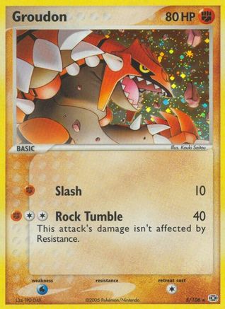 Groudon (005/106) - E  - Holo Rare