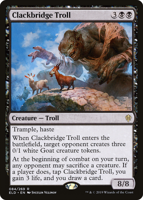 Clackbridge Troll (ELD-084) - rare - Foil