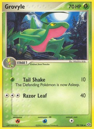 Grovyle (028) - E  - Uncommon - Reverse Holofoil