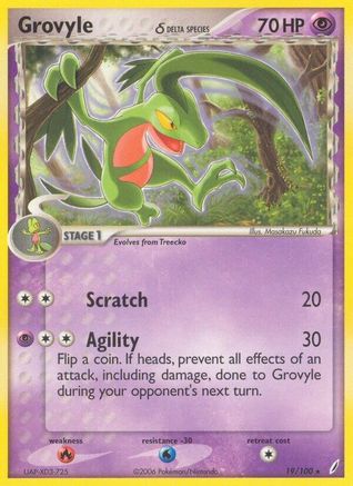 Grovyle (Delta Species) (019/100) - CG  - Rare - Reverse Holofoil