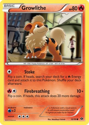Growlithe (10) (010) - ND  - Common - Reverse Holofoil
