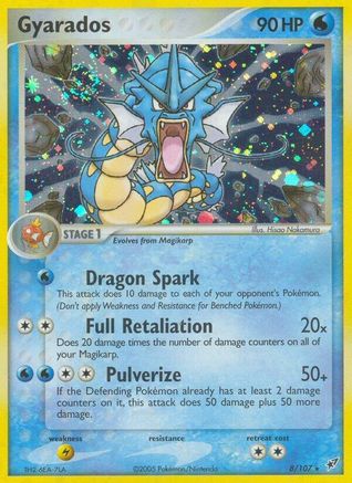 Gyarados (008) - D  - Holo Rare - Reverse Holofoil