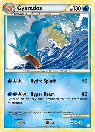 Gyarados (004) - HS  - Holo Rare - Reverse Holofoil