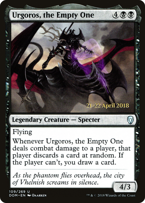 Urgoros, the Empty One (PRE-109S) - uncommon - Foil