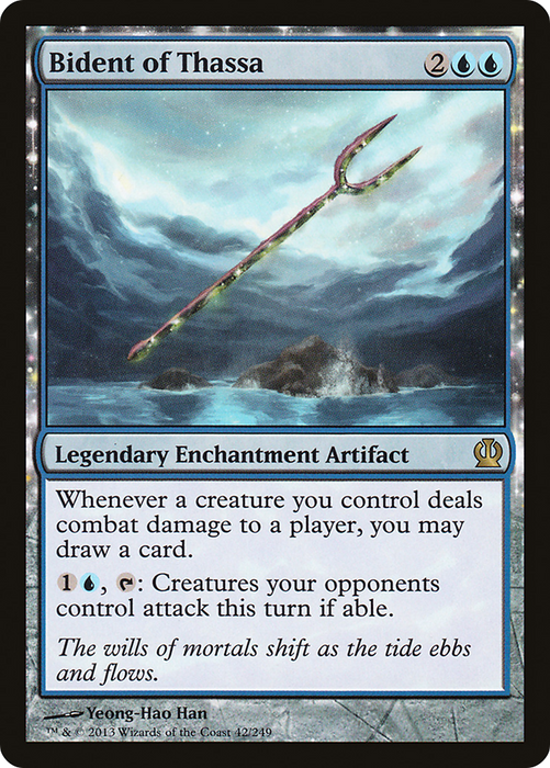 Bident of Thassa (THS-042) - rare: (enchantment) - Foil