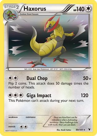 Haxorus (088) - NV  - Holo Rare - Holofoil