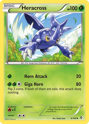 Heracross (008) - BC  - Uncommon - Reverse Holofoil