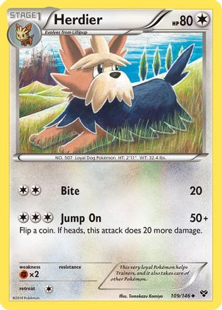 Herdier (109/146) - XBS  - Uncommon - Reverse Holofoil