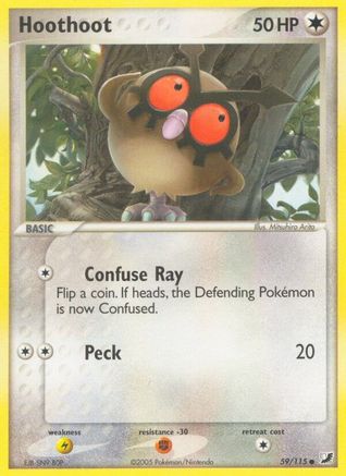 Hoothoot (059) - UF  - Common - Reverse Holofoil