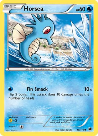 Horsea (018) - PF  - Common - Reverse Holofoil