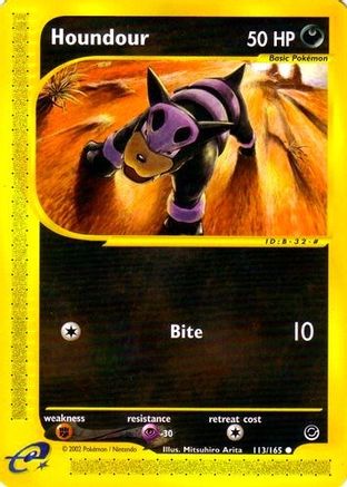 Houndour (113/165) - E  - Common - Reverse Holofoil