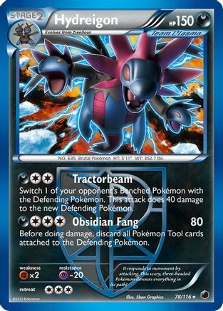 Hydreigon (Team Plasma) (078/116) - PF  - Holo Rare - Reverse Holofoil