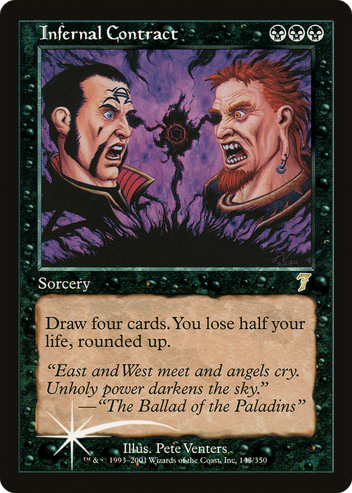 Infernal Contract (7ED-143★) - rare - Foil