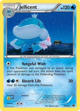 Jellicent (035) - ND  - Rare - Reverse Holofoil