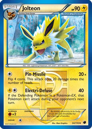 Jolteon (Team Plasma) (034/116) - PF  - Uncommon