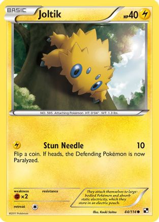 Joltik (44) (044/114) - BAW  - Common - Reverse Holofoil