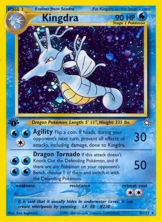 Kingdra (008/111) - NG  - Holo Rare - 1st Edition Holofoil