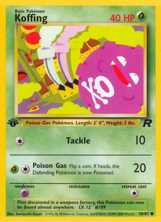 Koffing (058/82) - TR  - Common - 1st Edition