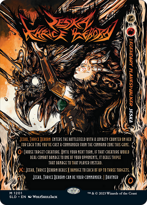 Jeska, Thrice Reborn (SLD-1201) - mythic: (Full Art) (Borderless)