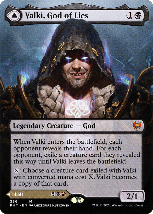 Valki, God of Lies // Tibalt, Cosmic Impostor (KHM-286) - mythic (Borderless) - Foil