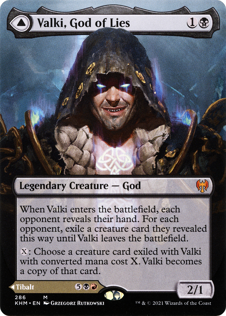 Valki, God of Lies // Tibalt, Cosmic Impostor (KHM-286) - mythic (Borderless) - Foil