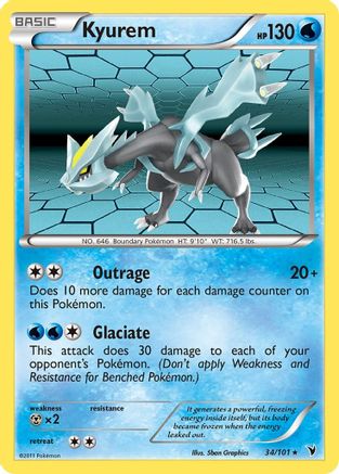 Kyurem (034) - NV  - Holo Rare - Reverse Holofoil