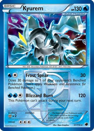 Kyurem (Team Plasma) (031) - PF  - Holo Rare - Reverse Holofoil