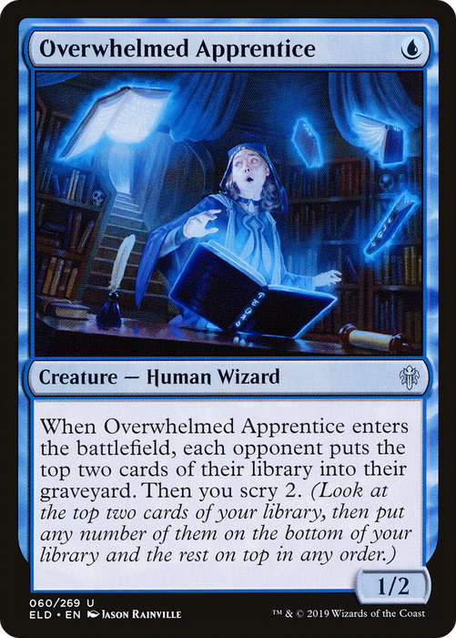 Overwhelmed Apprentice (ELD-060) - uncommon - Foil