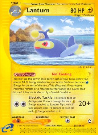 Lanturn (21) (021) - A  - Rare - Reverse Holofoil