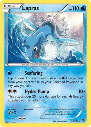 Lapras (035/146) - XBS  - Holo Rare - Reverse Holofoil