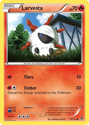 Larvesta (012) - PB  - Common - Reverse Holofoil