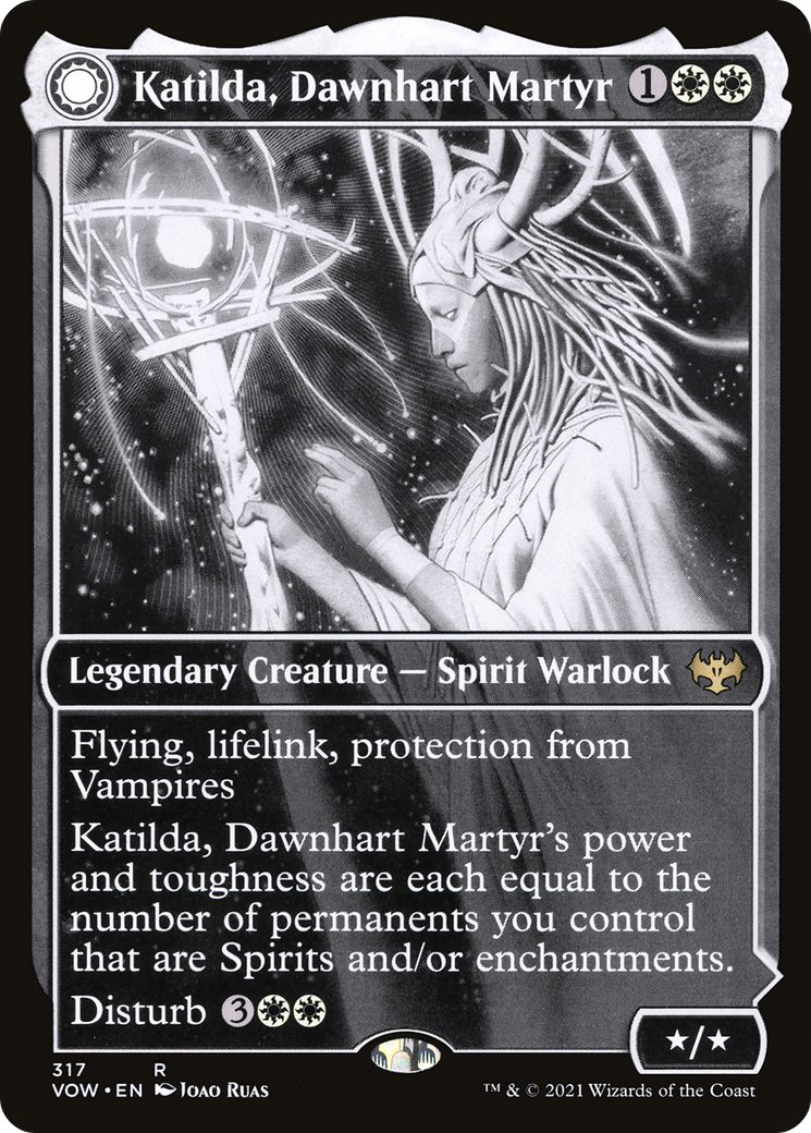Katilda, Dawnhart Martyr // Katilda's Rising Dawn (VOW-317) - rare: (Showcase, Double Faced Transform)