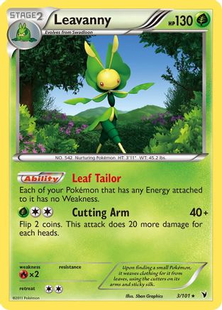 Leavanny (003) - NV  - Holo Rare - Holofoil