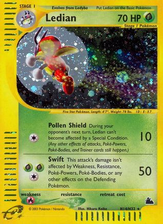 Ledian (H14) (H14) - S  - Holo Rare - Holofoil