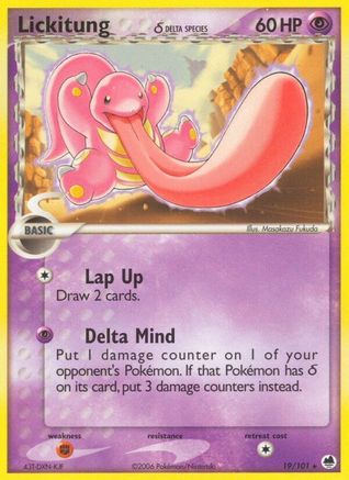 Lickitung (Delta Species) (019/101) - DF  - Rare - Reverse Holofoil