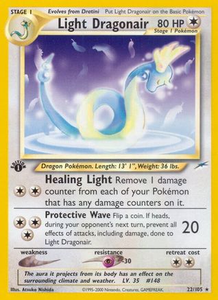 Light Dragonair (022/105) - ND  - Rare - 1st Edition
