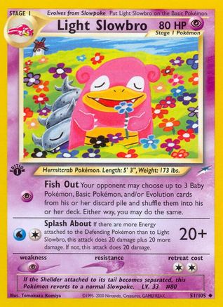 Light Slowbro (051/105) - ND  - Uncommon - 1st Edition