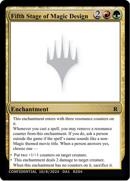 Fifth Stage of Magic Design (UNK-RZ04O) - rare