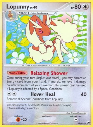 Lopunny (021) - A  - Rare - Reverse Holofoil